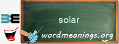 WordMeaning blackboard for solar